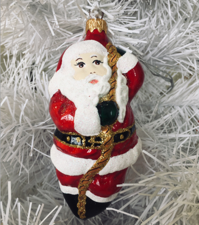 Ёлочное украшение  Санта Клаус  в упаковке  14см